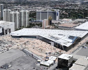 The Las Vegas Convention Center in May 2020. Like much of the nation’s industry that services trade shows and conferences, it has been operating at severely reduced capacity since early last year due to the coronavirus pandemic.